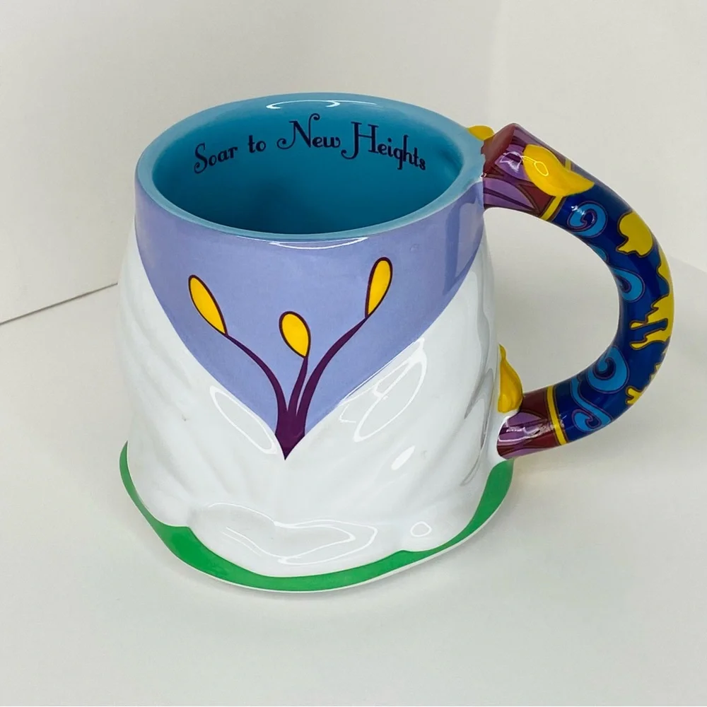 Disney Parks Princess Jasmine Lotus Flower Sculpted Mug Magic Carpet Handle Cup